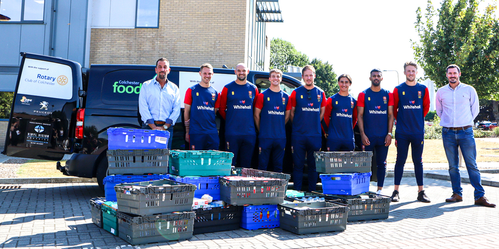 First Team Visit Whitehall Resources to support Colchester Food bank